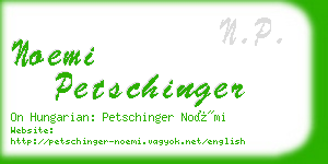 noemi petschinger business card